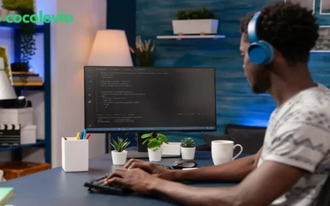 software developer working on computer